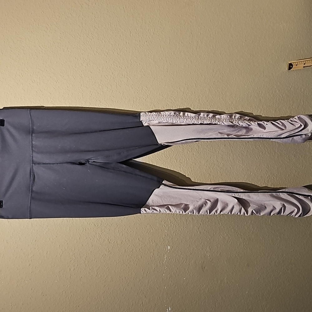 Fabletics Cashel Foldover PureLuxe Leggings Iron Grey Pink Size Small